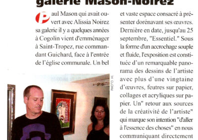 Paul Richard Mason  Galerei Mason Noirez Saint Tropez  Artiste Peinture Contemporary Art Modern Art Art