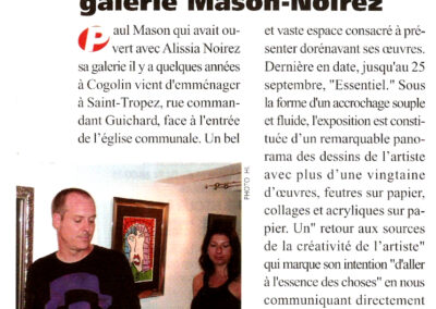 Paul Richard Mason Galerie Mason Noirez Saint Tropez Artiste Peinture Contemporary Art Modern Art Art