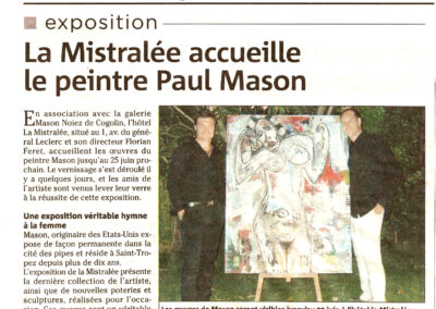 Paul Richard Mason  Galerei Mason Noirez Saint Tropez  Artiste Peinture Contemporary Art Modern Art Art