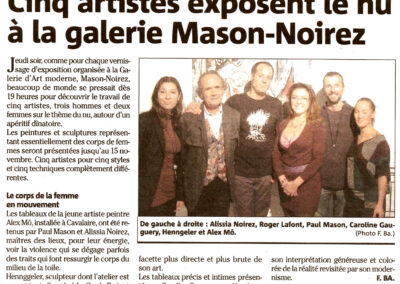 Paul Richard Mason Artiste Mason Paul Mason Galerie Mason Noirez Saint-Tropez