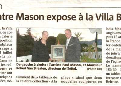 Paul Richard Mason Artiste Mason Paul Mason Galerie Mason Noirez Saint-Tropez