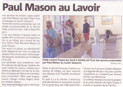 Paul Richard Mason Galerie Mason Noirez Saint Tropez Artiste Peinture Contemporary Art Modern Art Art